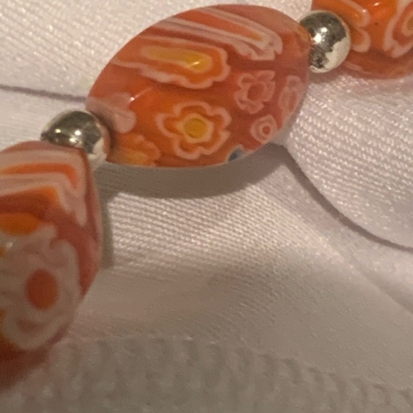 Unique Glass Beads (Mainly Orange) Total Length 21” can be made shorter w/clasp - Picture 15 of 16